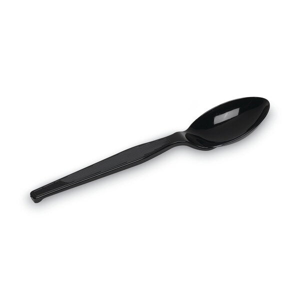 Disposable Teaspoon, Black, Med Weight, PK1000