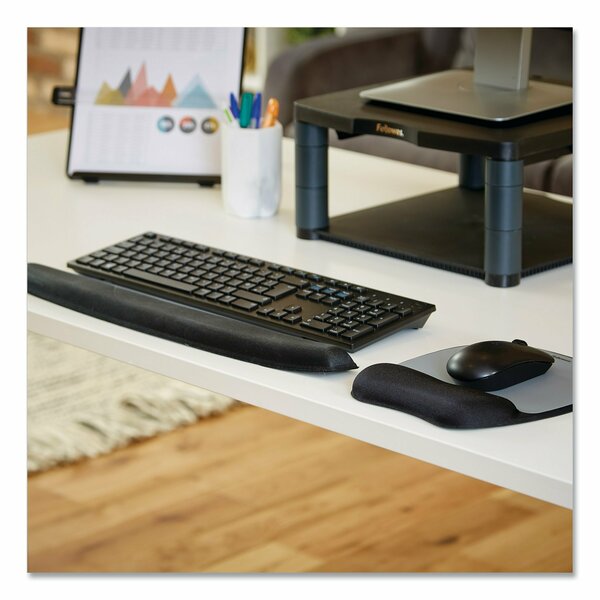 Memory Foam Keyboard, 19 5/16x2 5/16, Blk