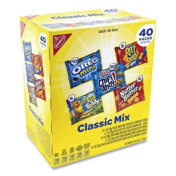 Cookie and Cracker Classic Mix, Assorted Flavors, 1 oz Pack, PK40