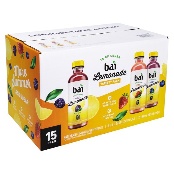 Antioxidant Infusion Lemonade Variety Pack, Assorted, 18 oz Bottle, 15PK