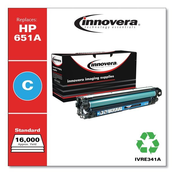 Remanufactured CE341A (651A) Toner, 13500 Page-Yield, Cyan