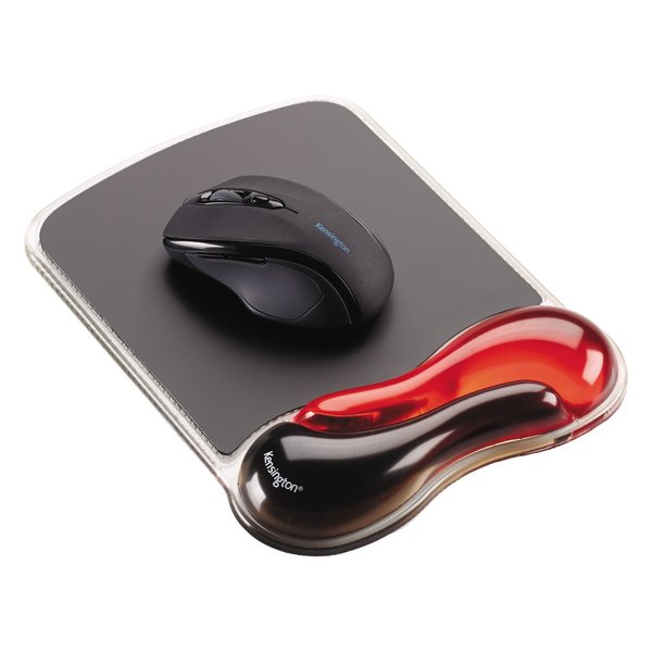 Duo Gel Mouse Pad Wrist Rest, Red