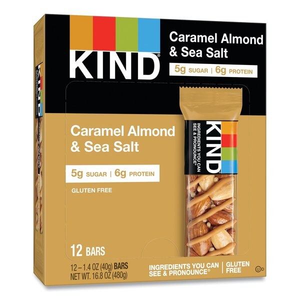 KIND Nut/Spice Bar, Caramel Almond & Sea Salt, 12 PK