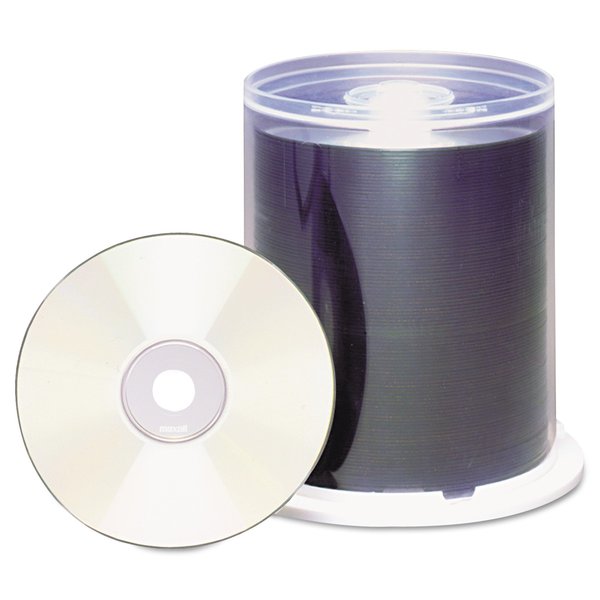 CD-RDiscs, Spindle, White, PK100