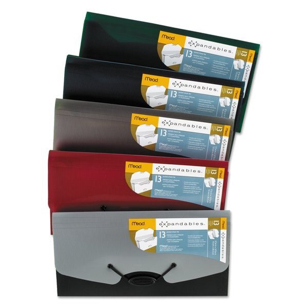 Expandable File, 13 Pocket, Assorted Colors