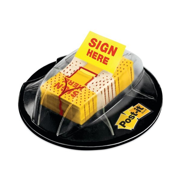 Sign Here, Flag Dispenser, Yellow, PK200