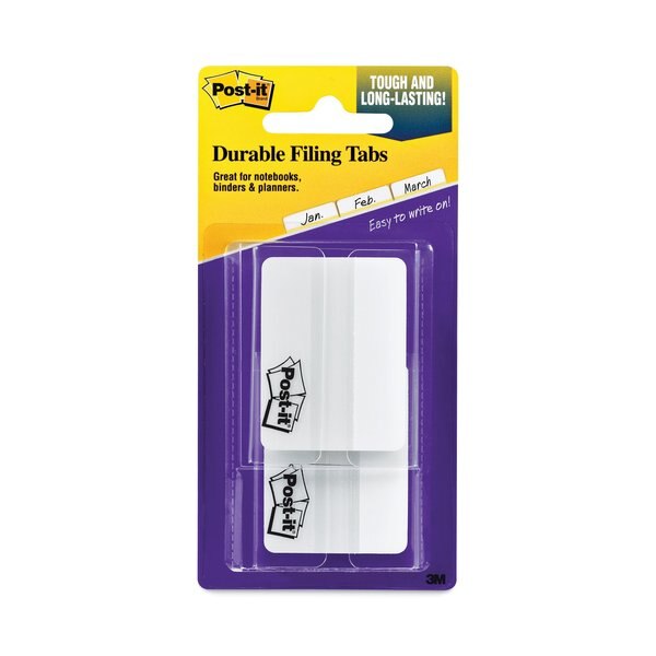 File Tabs, 2x1 1/2, Lined, White, PK50