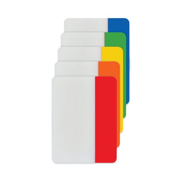 File Tabs, 2x1 1/2, Assorted Primary, PK30