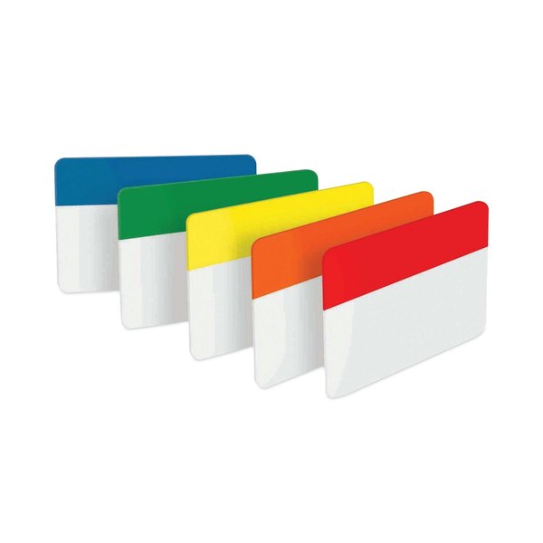 File Tabs, 2x1 1/2, Assorted Primary, PK30