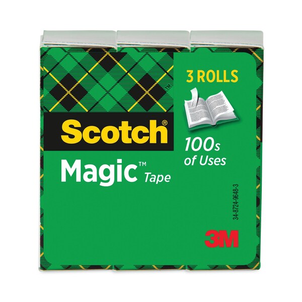 Magic Tape, 1 x 2592 in., Clear, PK3