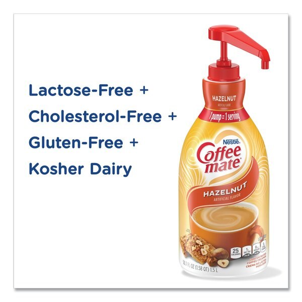 Liquid Coffee Creamer, Pump, Hazelnut, PK2