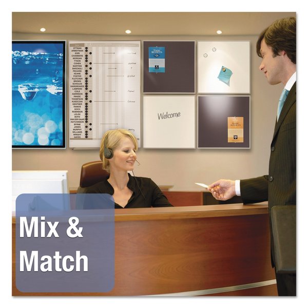 Matrix Magnetic Boards, Painted Steel, 34 x 23, White, Aluminum Frame