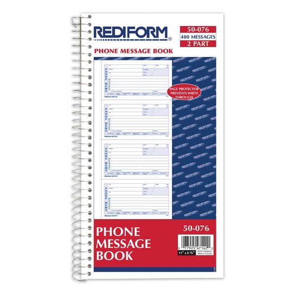 Telephone Message Book, 2 Part Carbonless