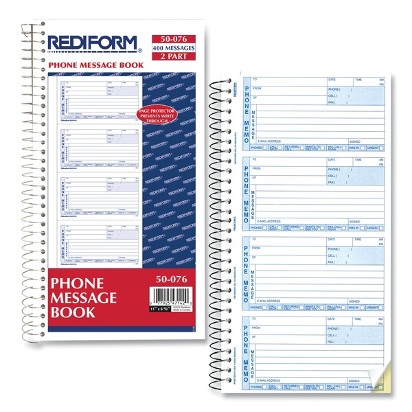 Telephone Message Book, 2 Part Carbonless