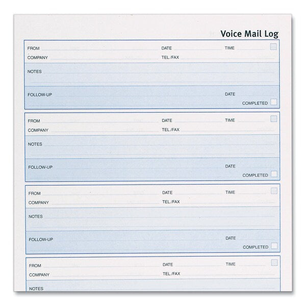 Book, Follow Up Voice Mail, White