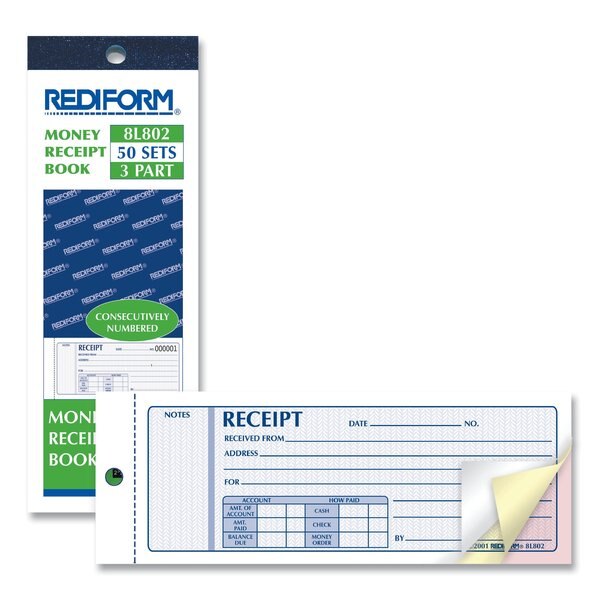 Receipt Manifold Book, Monthly, Carbonless