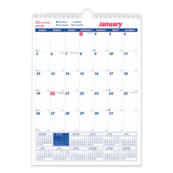 Calendar, Wall, Monthly, 8x11