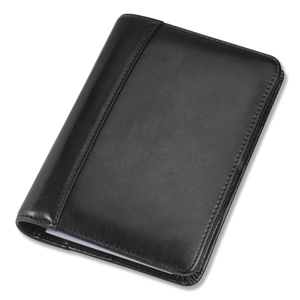 Leather Business Card Binder, Black