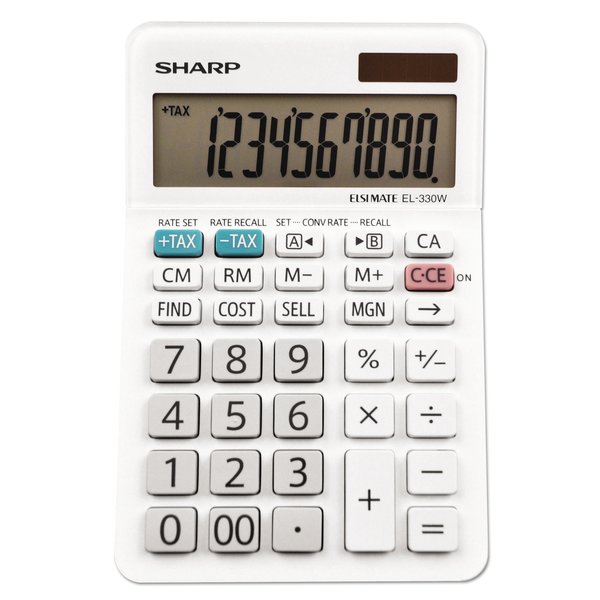 Desktop Calculator, 10-Digit, Wh