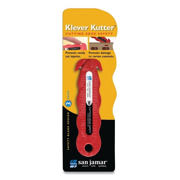 Safety Klever Cutter, 3PK, Safety Recessed, General Purpose, Plastic