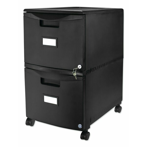 14-3/4 in W 2 Drawer File Cabinets, Black