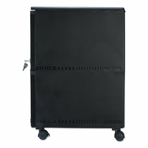 14-3/4 in W 2 Drawer File Cabinets, Black