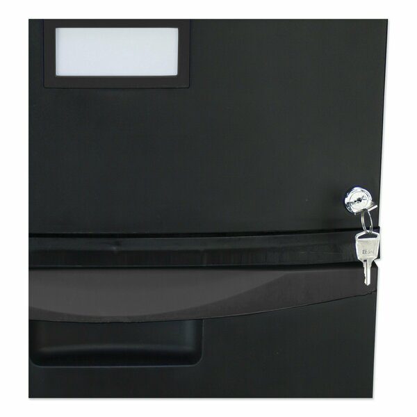 14-3/4 in W 2 Drawer File Cabinets, Black
