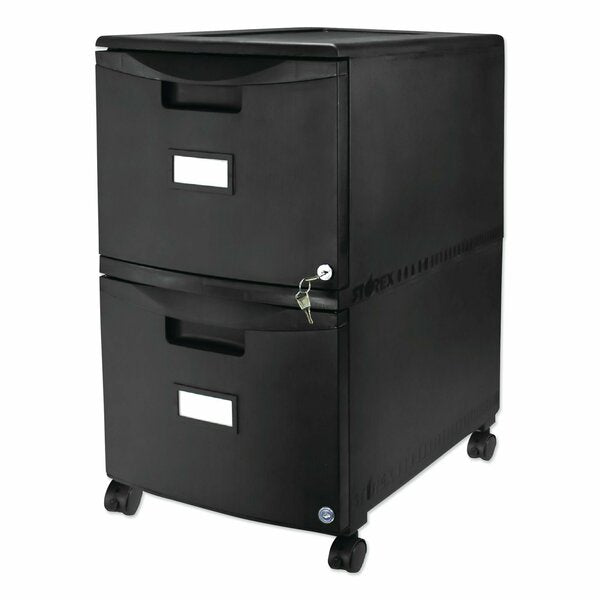 14-3/4 in W 2 Drawer File Cabinets, Black
