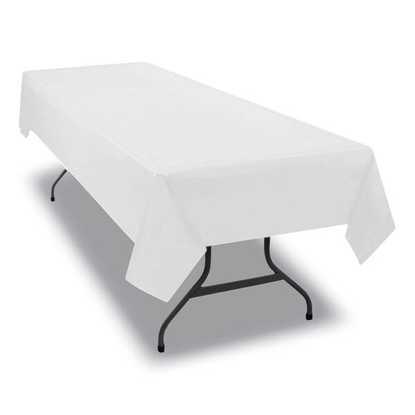 Rectangular Table Cover, 54x108, White, PK6
