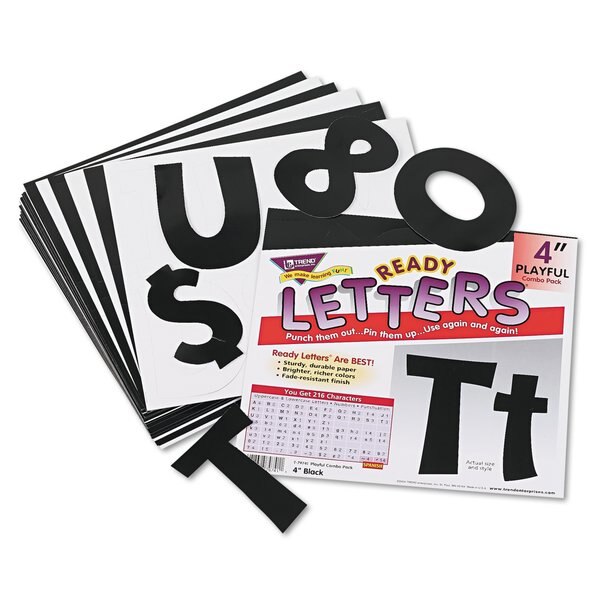 Letter, Upper/Lowercase Combo, Black, PK216