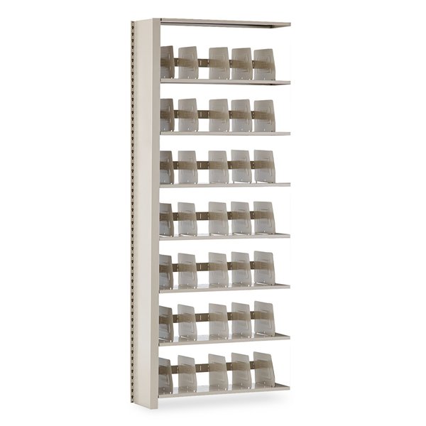 Snap-Together 7-Shelf Closed Add-On Unit, Steel, 36w x 12d x 88h, Sand