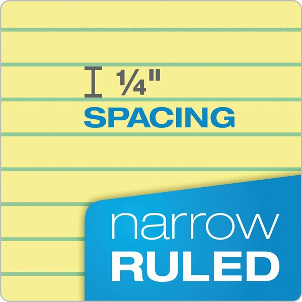 Canary Narrow Rule Pad Perforated Size, Pk12