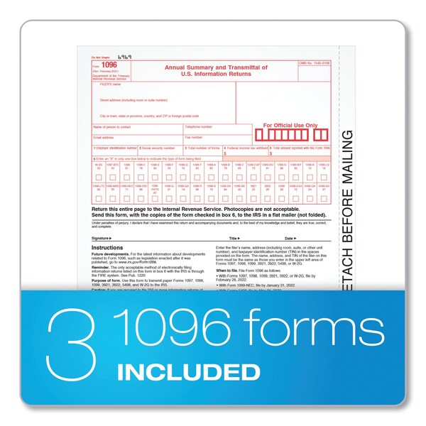 Tax Form Kit, 5.5x8, 4Part, Carbonless, PK75
