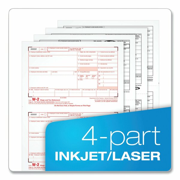 Form, W-2, Laser-4Prt, PK50