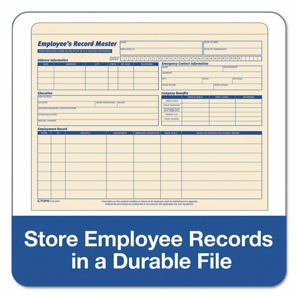 Employee Record Master File Jacket, PK20