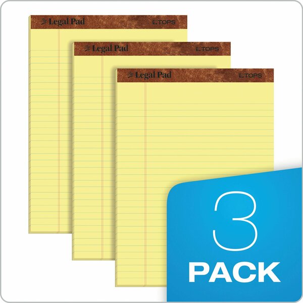 Pads, 50 sheets, Canary, PK3