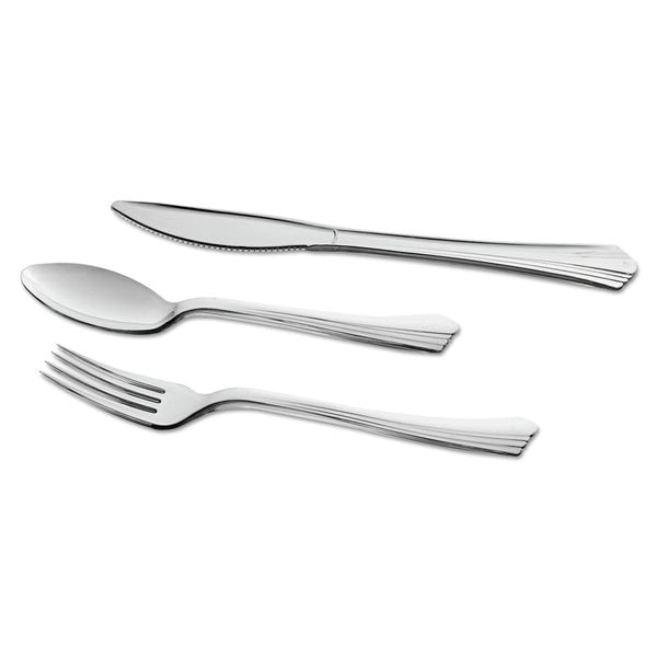 Disposable Fork, Bagged, Silver, Pk40