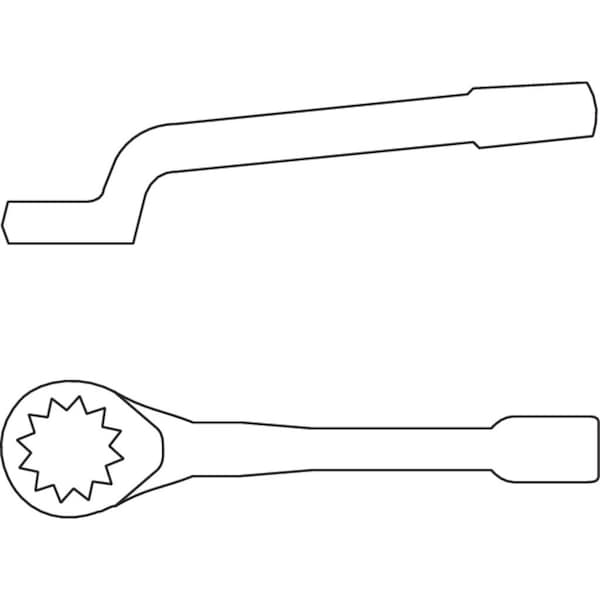 Ring Slogging Wrench, Deep Offset 46mm