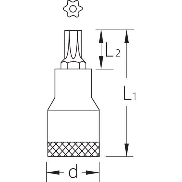 Screwdriver Bit Socket, 3/8