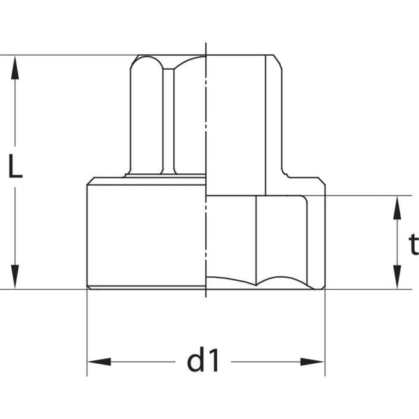 1895mm Hex Drive, 24mm Metric Socket, 6 Points