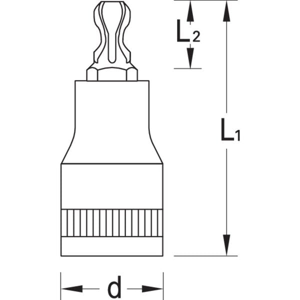 Screwdriver Bit Socket, 1/4