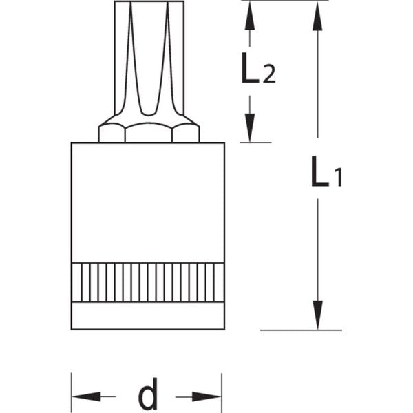 Screwdriver Bit Socket, 1/4