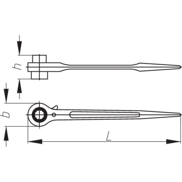 Construction Ratchet, 19 x 22mm