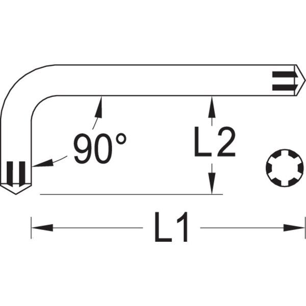 Cranked Socket, Key, Ribe M8