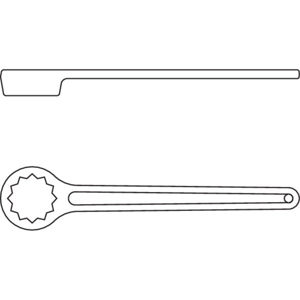 Deep Ring Wrench Straight, 60mm