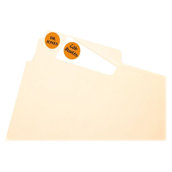 AveryÂ® Orange Removable Print or Write Color Coding Labels for Laser and Inkjet Printers 5465, 3/4