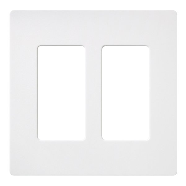 Designer Wall Plates, Number of Gangs: 2 Satin Finish, Snow