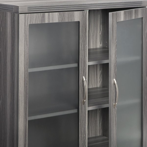 Glass Display Cabinet, Aberdeen, Gray Stl