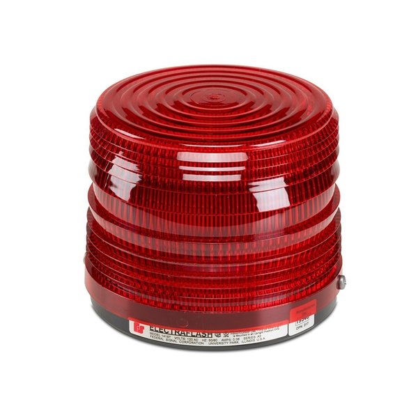Warning Light, Strobe Tube, Red, 120VAC