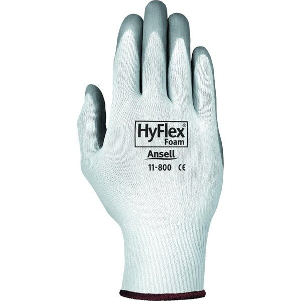 Nitrile Coated Gloves, Palm Coverage, White, XL, PR